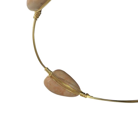 Gold Wire Stone Bracelet - Picture 7 of 8